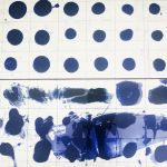 (Erstes) Blaues Glas, 1992, (Holz, Lack, Silikon, Pigment, Glas), 184 x 36 cm (Ausschnitt)